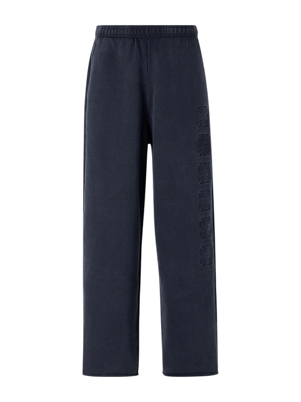 Photo: VETEMENTS - Straight-Leg Logo-Embroidered Cotton-Jersey Sweatpants - Black