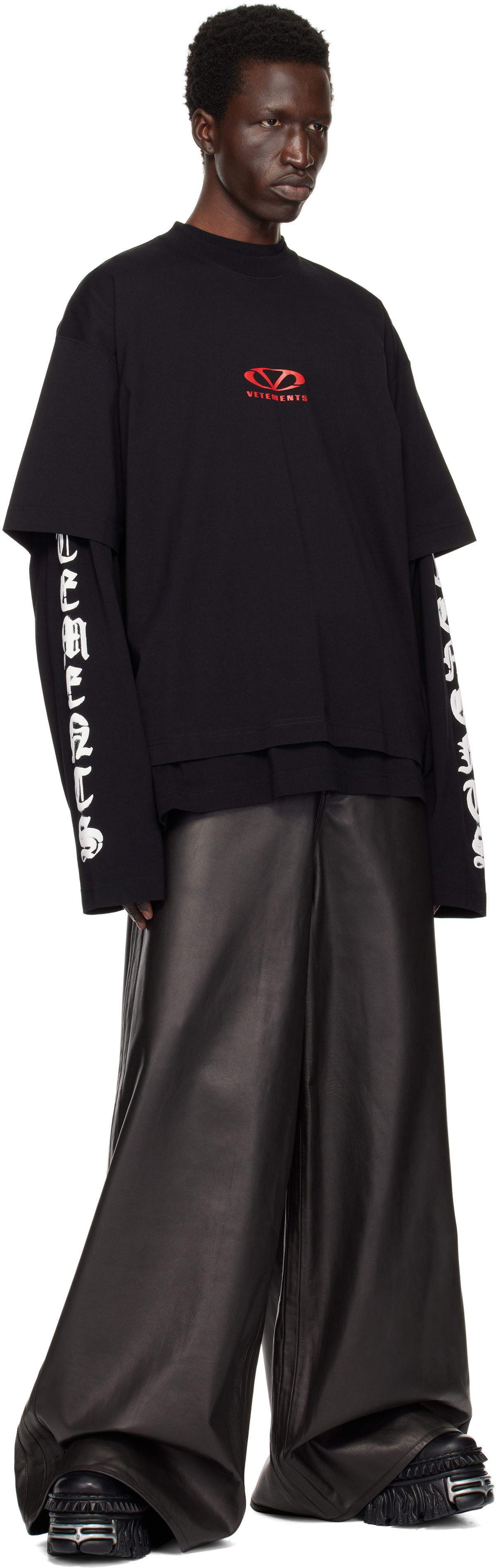 VETEMENTS♡ OVAL LOGO CUT-UP LONGSLEEVE VETEMENTS longsleeve shirt Oval Logo Cut-Up PRM EU
