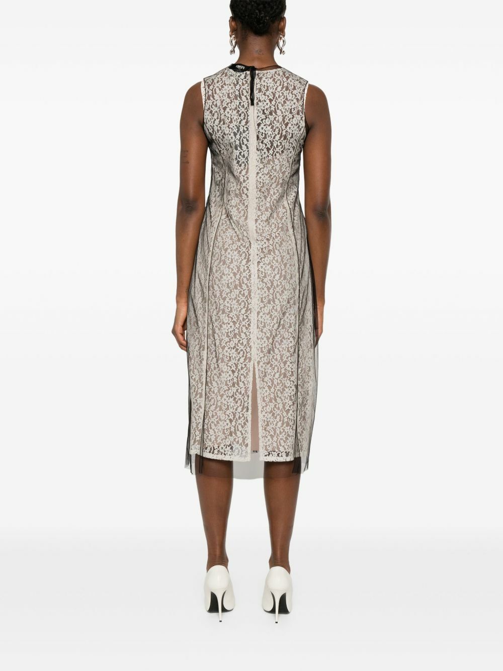 chinese dress ladies Fendi Lace Midi Dress