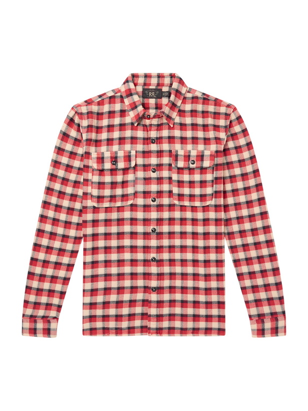 Photo: RRL - Matlock Checked Cotton-Flannel Shirt - Red