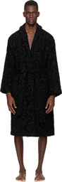 Versace Gray Barocco Bathrobe