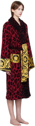 Versace Underwear Red & Black Wild Barocco Bathrobe