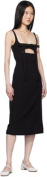 Sandy Liang Black Machu Midi Dress