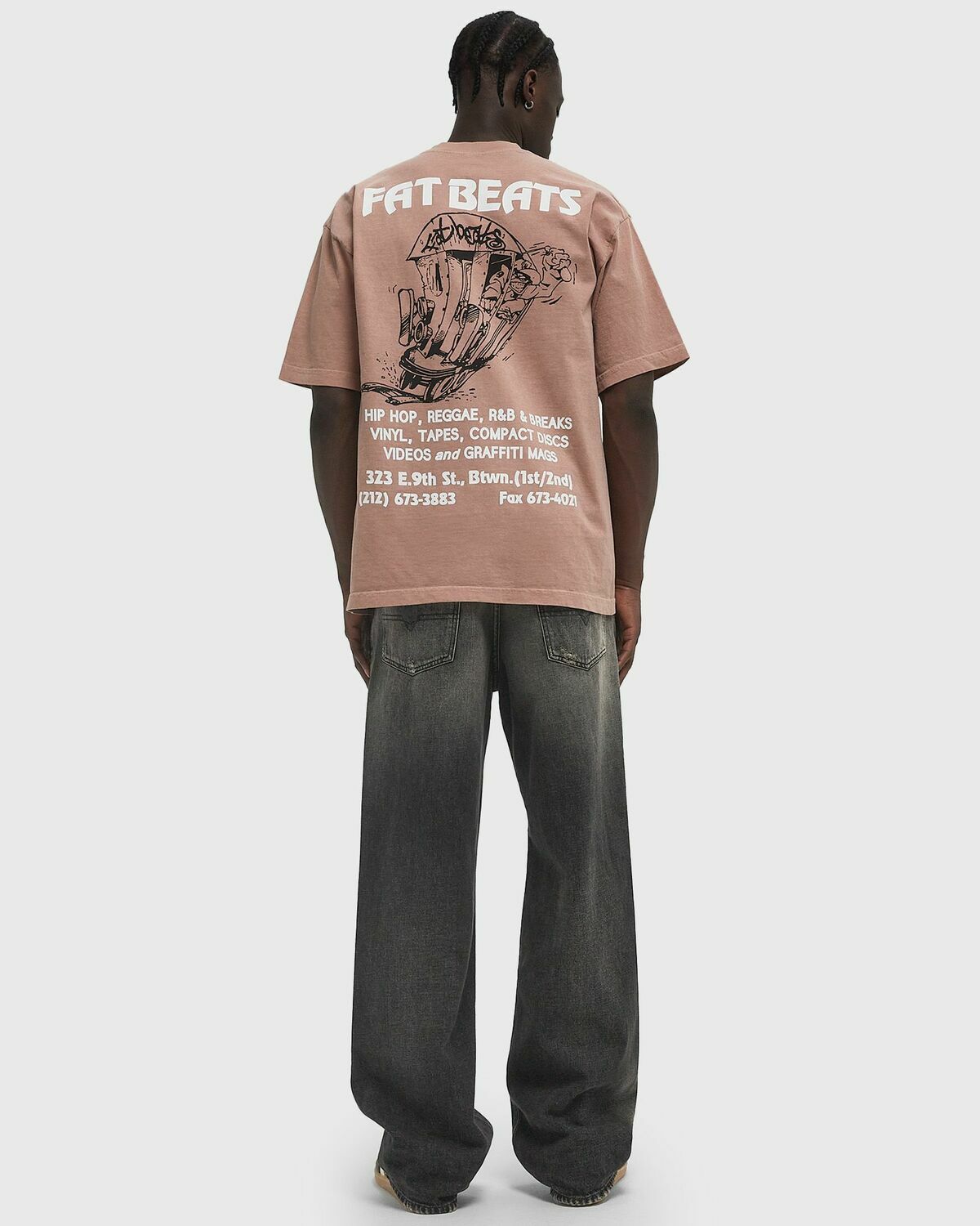 Pleasures 9th STREET TEE Brown Mens Shortsleefe