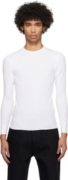 CARSON WACH White Thermal Long Sleeve T-Shirt