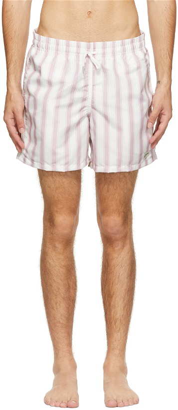Photo: Bather Pink & White Stripe Swim Shorts