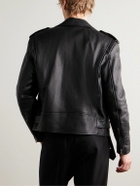 SAINT LAURENT - Belted Leather Biker Jacket - Black