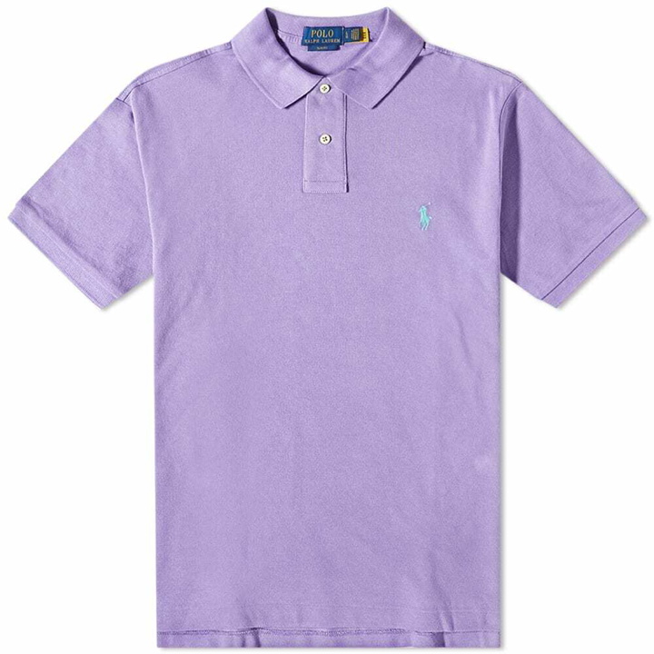 Photo: Polo Ralph Lauren Men's Slim Fit Polo Shirt in Hampton Purple