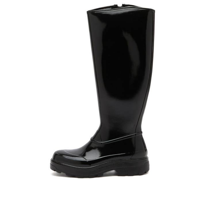 Photo: KASSL Editions Women's x Tretorn Tijntje Shiny Knee High Boot in Shiny Black