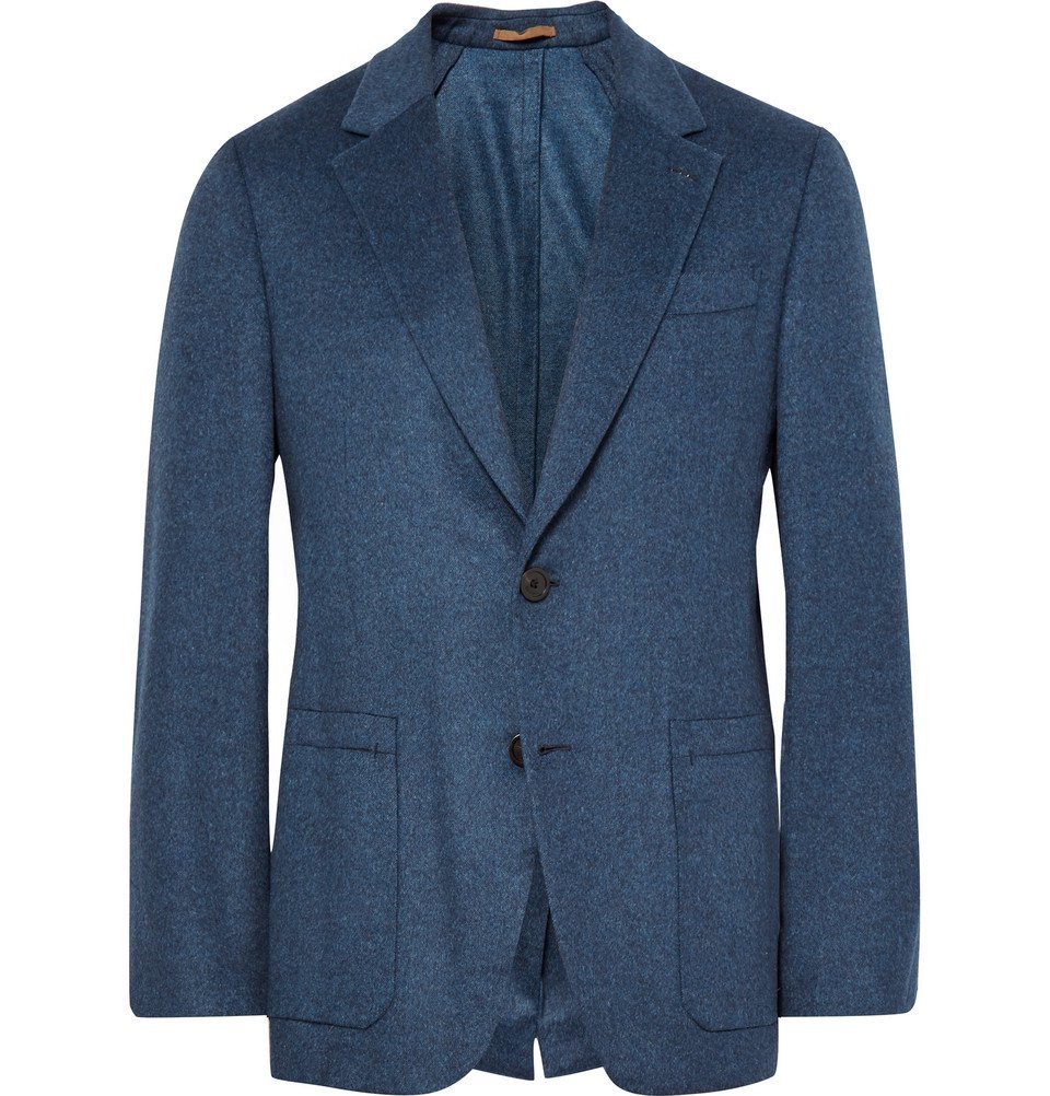 Berluti - Blue Slim-Fit Mélange Cashmere Blazer - Cobalt blue Berluti