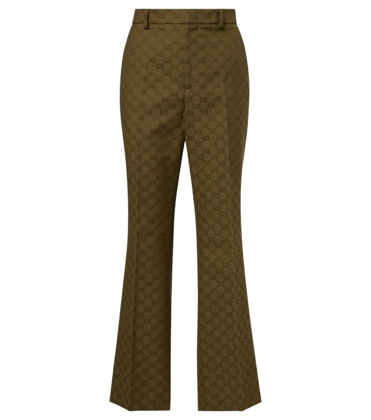 パンツ Gucci Flare Trousers In Gg Canvas GG cotton canvas flared pants in brown - Gucci | Mytheresa