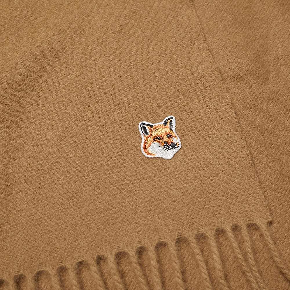 Maison Kitsuné Small Fox Head Wool Scarf Maison Kitsune