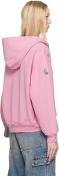 Balenciaga Pink Fruity Zip-Up Regular Fit Hoodie