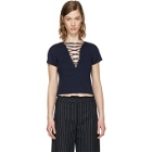 alexanderwang.t Navy Lace-Up Pullover
