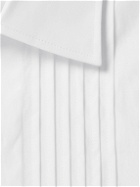 Favourbrook - Pleated Double-Cuff Cotton-Poplin Tuxedo Shirt - White