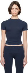 SKIMS Navy Cotton Jersey T-shirt
