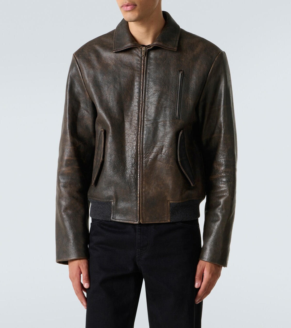 The Row Akia leather jacket
