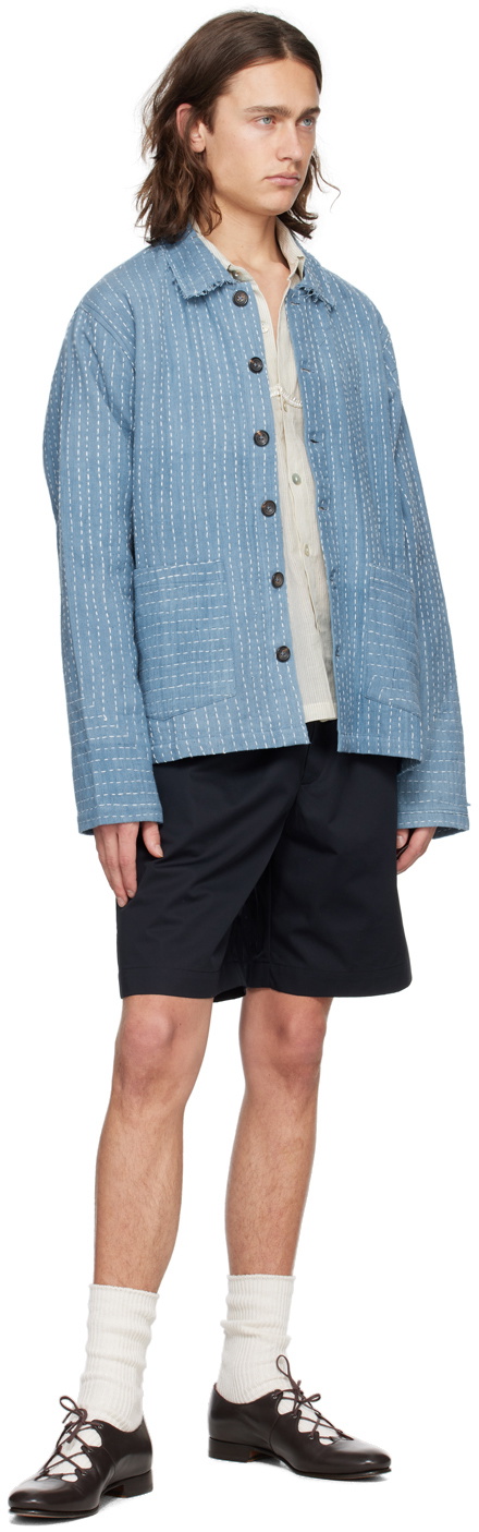 。*様 KARU RESEARCH CROPPED JACKET Off-White Pleated Jacket by Kartik Research on Sale