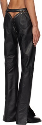 Ludovic de Saint Sernin Black Alistair Leather Pants
