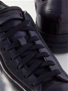 Santoni - Leather Sneakers - Blue