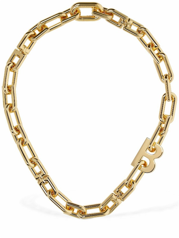 Photo: BALENCIAGA - B Chain Thin Brass Necklace