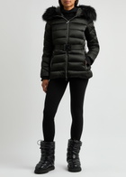 Moncler Cupidone Hooded Belted Shell Jacket Black