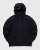 C.P. Company Diagonal Raised Fleece Sweatshirts   Hooded Open Blue - Mens - Hoodies/Zippers