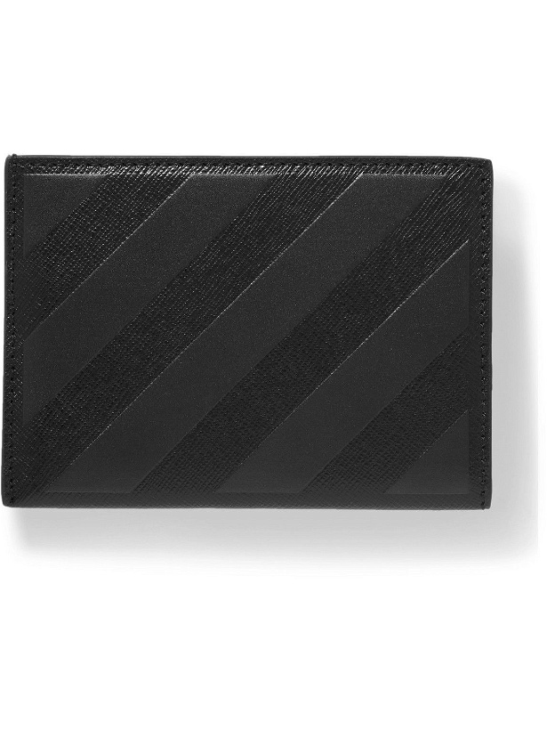 Photo: Off-White - Embossed Cross-Grain Leather Cardholder