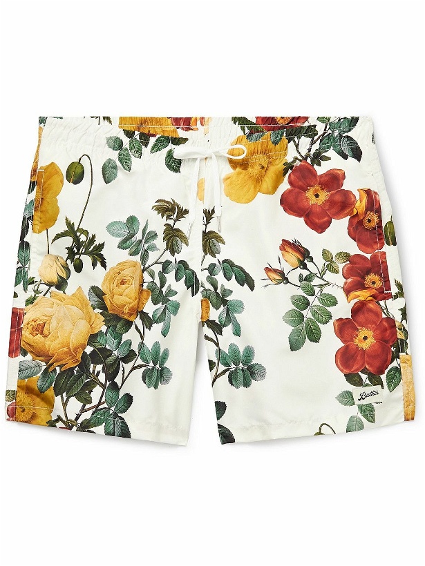 Photo: Bather - Bouquet Straight-Leg Mid-Length Floral-Print Recycled Swim Shorts - Neutrals