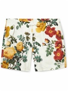 Bather - Bouquet Straight-Leg Mid-Length Floral-Print Recycled Swim Shorts - Neutrals