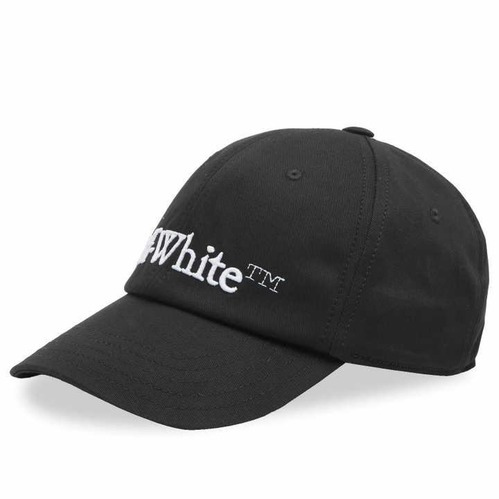 Photo: Off-White Men's Drill Bookish Baseball Cap in Black/White 