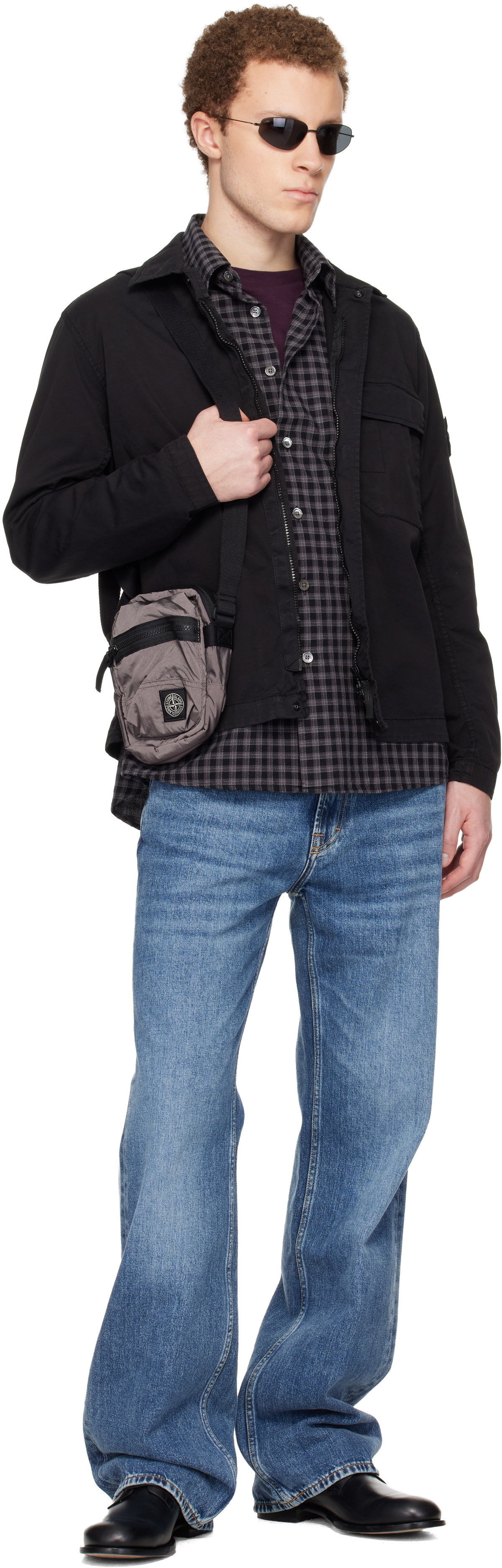 Stone Island Taupe 9200015 Coated Nylon Metal ECONYL Bag