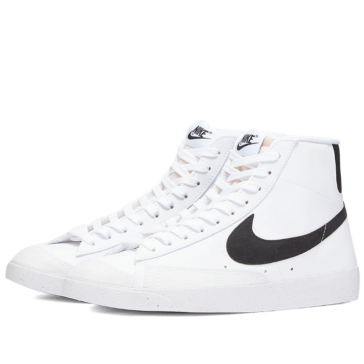 Photo: Nike W BLAZER MID '77 NEXT NATURE Sneakers in White/Black