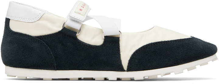Photo: Marni Off-White & Black Mary Jane Velcro Sneakers