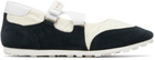 Marni Off-White & Black Mary Jane Velcro Sneakers