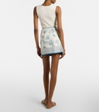 Alémais Lucky printed linen miniskirt