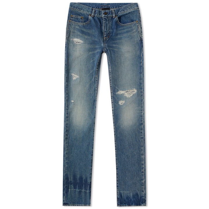 Photo: Saint Laurent Low Rise Skinny Trash Jean