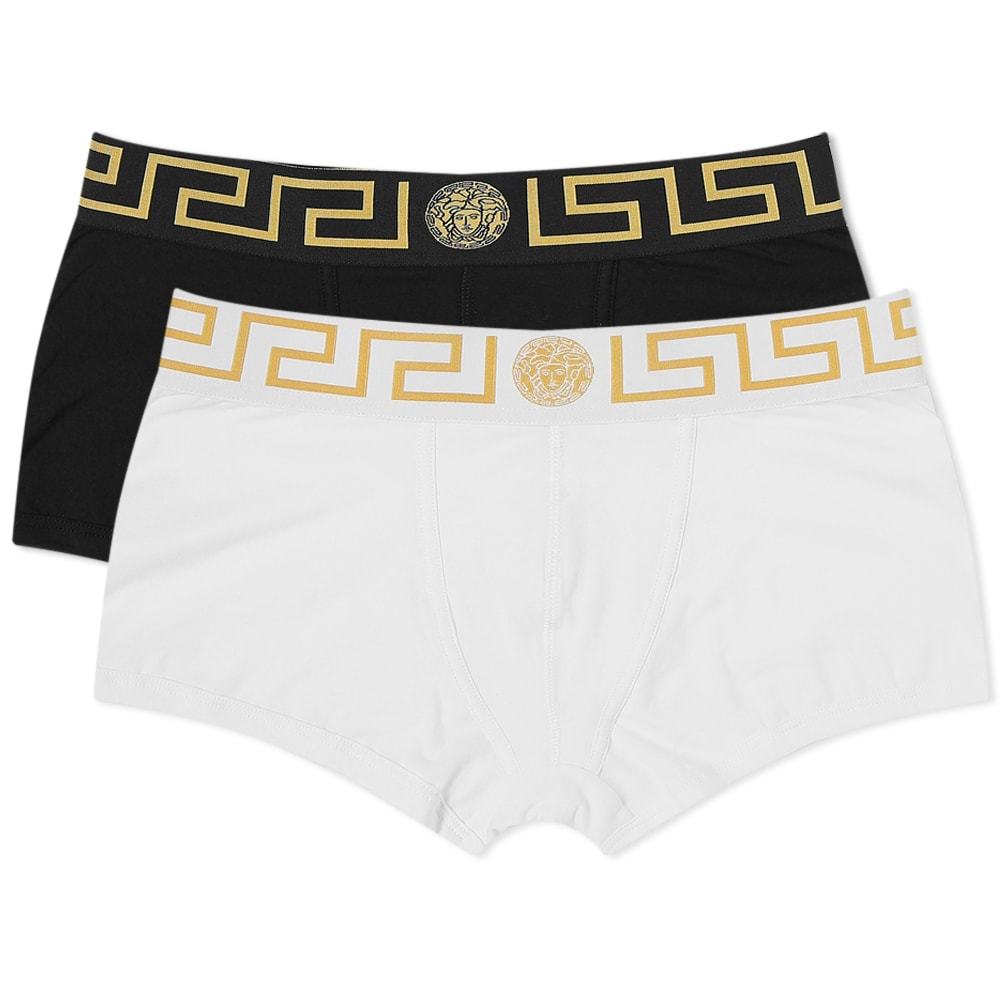 Barocco cotton-blend boxer briefs in multicoloured - Versace