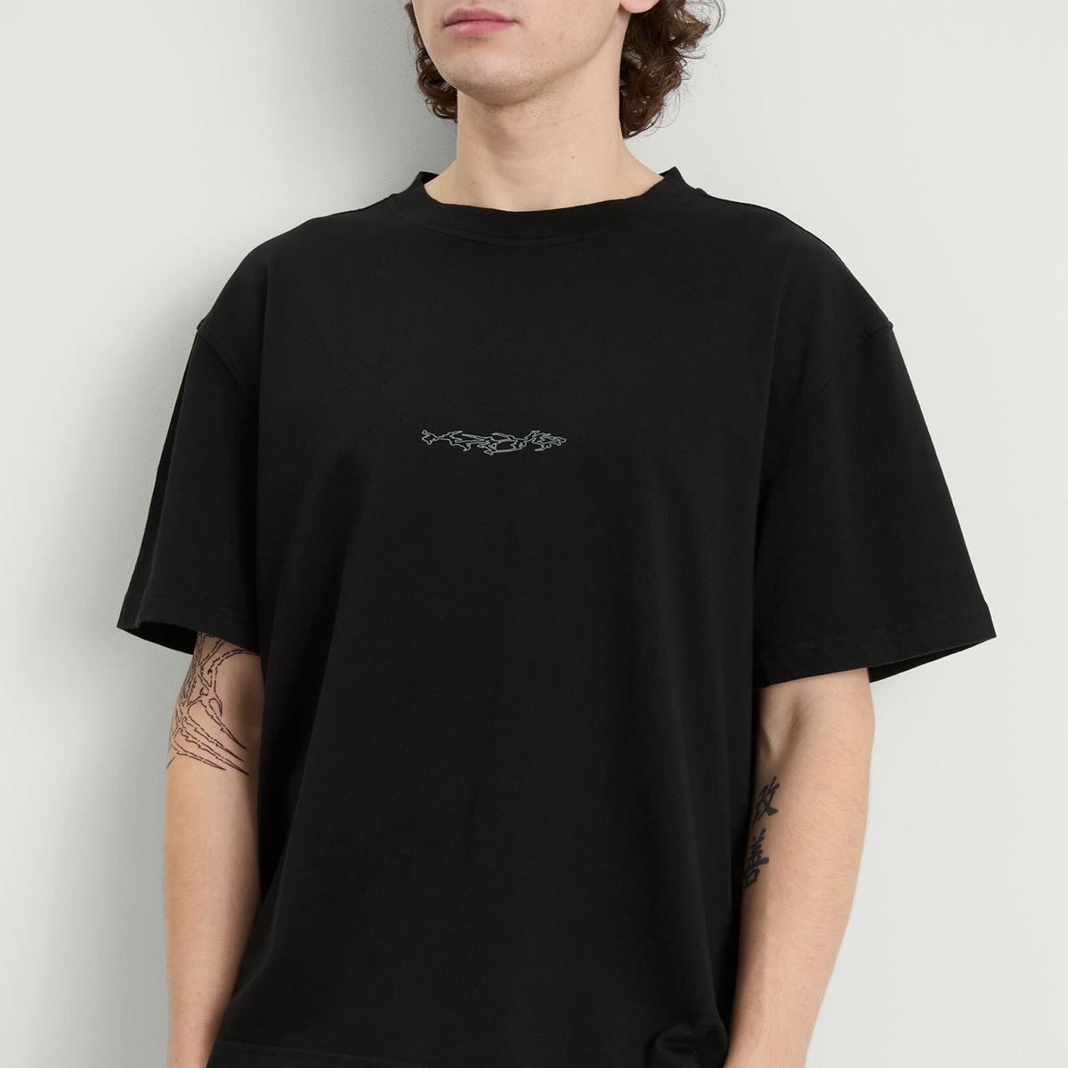 KA_YO_Prototype Men's Boxy Graphic T-Shirt in Black