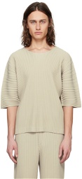 HOMME PLISSÉ ISSEY MIYAKE Beige Monthly Color March T-Shirt