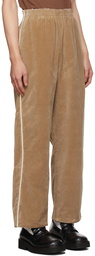 Camiel Fortgens Tan Velvet Sweatpants