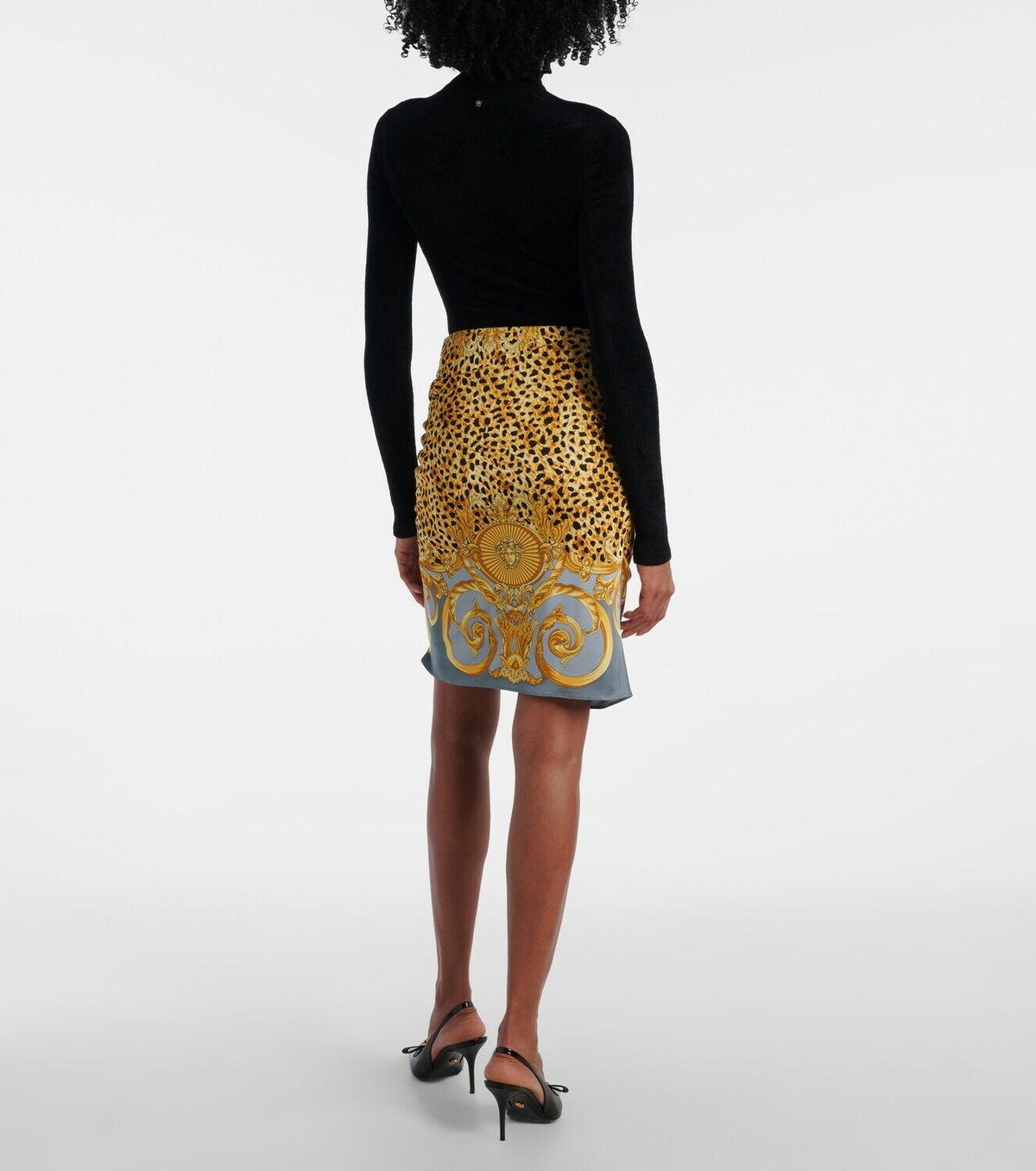 Versace Chenille turtleneck bodysuit