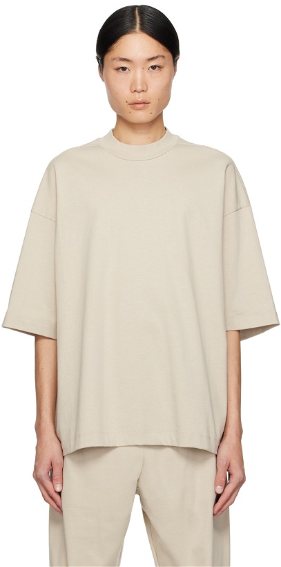 Photo: Fear of God Taupe Dropped Shoulder T-Shirt