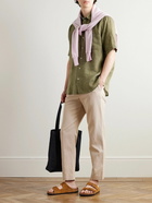 Sunspel - Striped Linen Shirt - Green