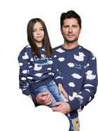 MC2 Saint Barth Crewneck Blue Sweatshirt With Coccole E Nuvole Embroidery | Coccolebimbi Special Edition