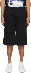 MISBHV Black Cargo Pocket Shorts