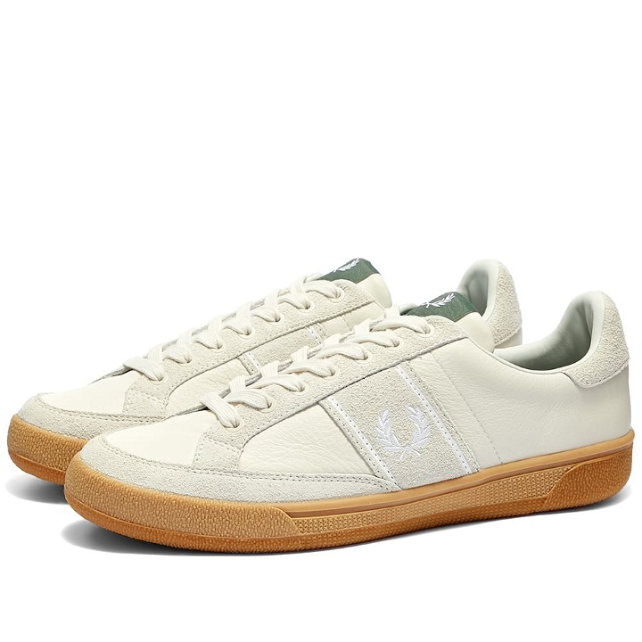 Photo: Fred Perry Authentic B3 Leather & Suede Gum Sole Sneaker