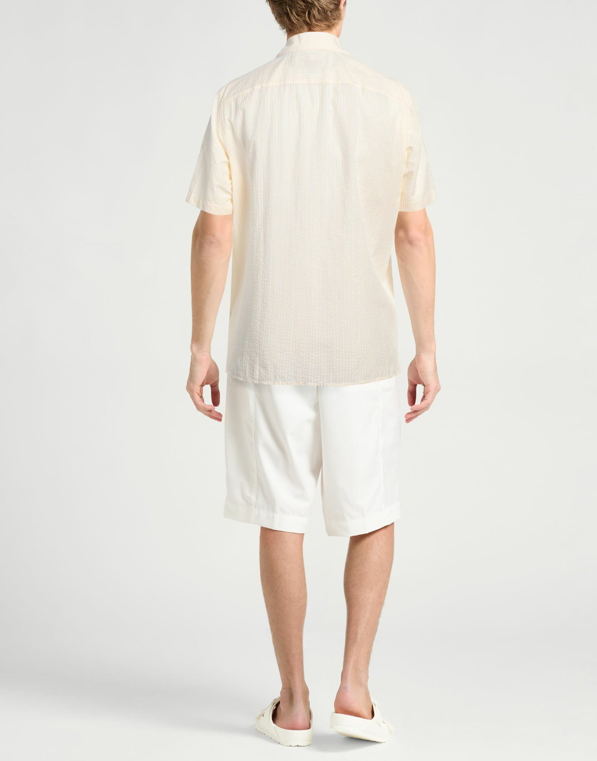 Isaia Mens Shirt Pastel in Yellow