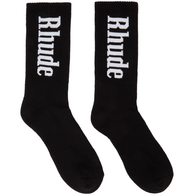 Photo: Rhude Black Logo Socks