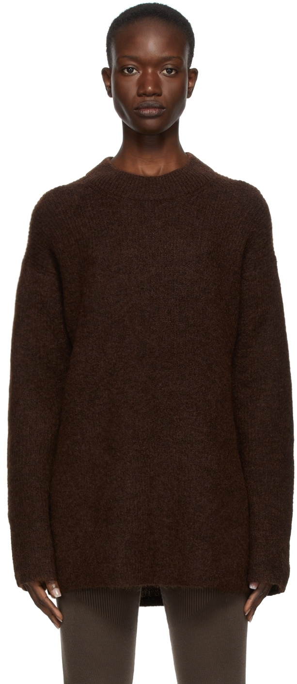 by Malene Birger Brown Mohair Cirla Crewneck Sweater by Malene Birger